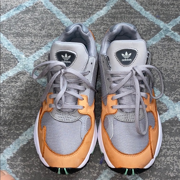 adidas falcon orange and grey